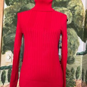Relativity Vibrant Red Turtleneck Sweater